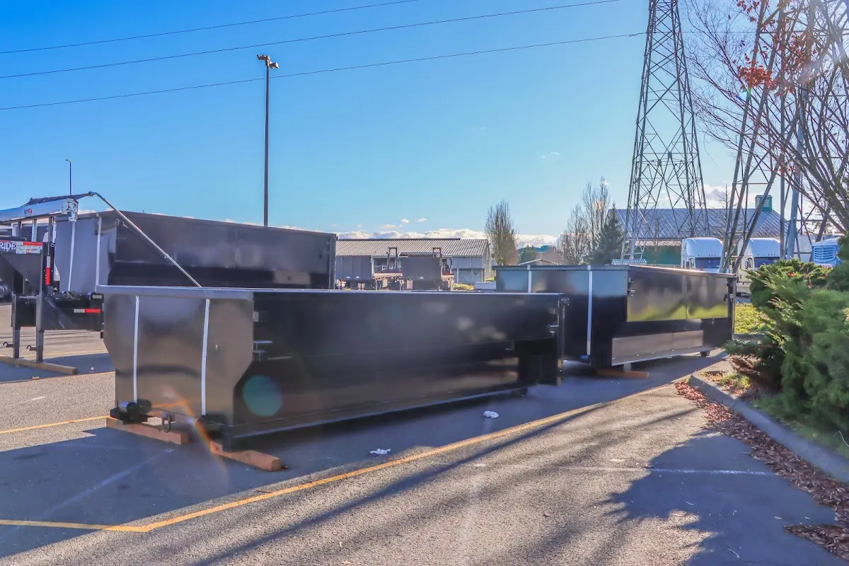 Roll-off dumpster ready for waste disposal at job site for Construction Dumpster Rental in Litchfield